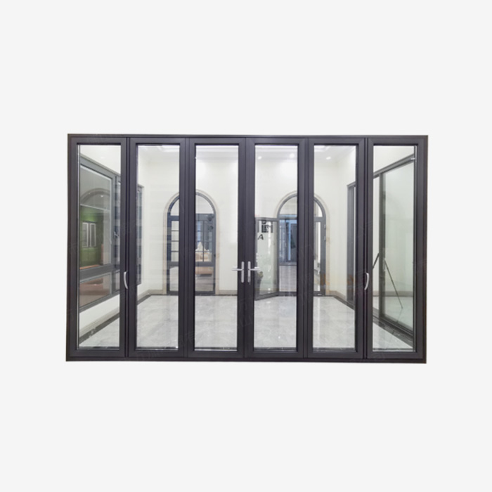 Custom Aluminum Glass Door Double Glass Shutter Third Aluminum